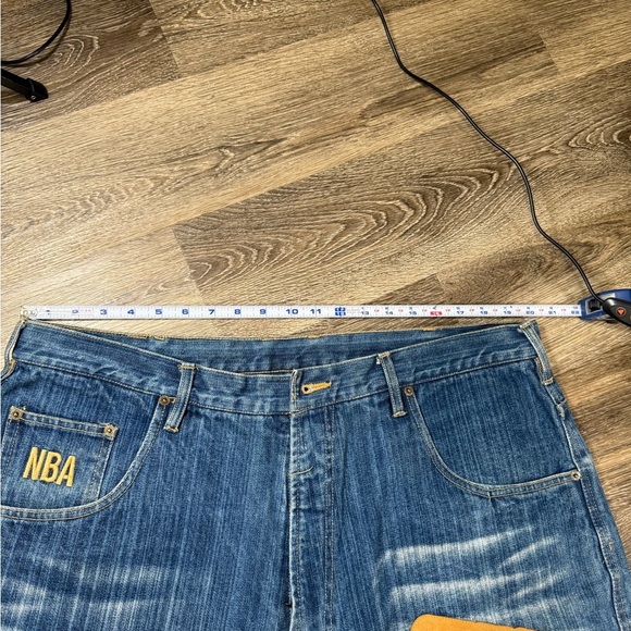 2000s NBA Teams Basketball Patches Straight Jeans 40x35 Y2K Sports Collectibles - Picture 10 of 14